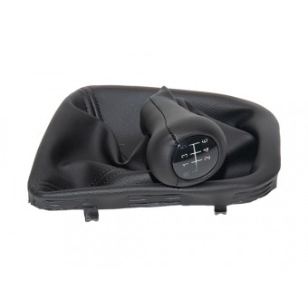 Topuzlu Vites Körüğü E46 -6 İleri- Man.Şanz; Siyah Suni Deri Işıklı